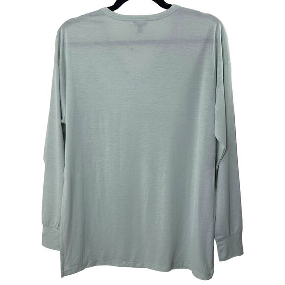 Versona Knit Blouse Light Green XS Long Sleeve Basic Everyday Casual Normcore - Picture 2 of 5